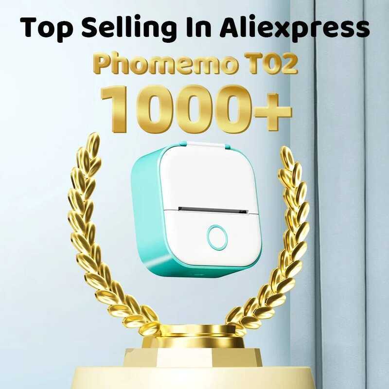 Mini Thermal Phomemo T02 Sticker Maker hine Portable Bluetooth Pocket Printer Study Supplies for Pho