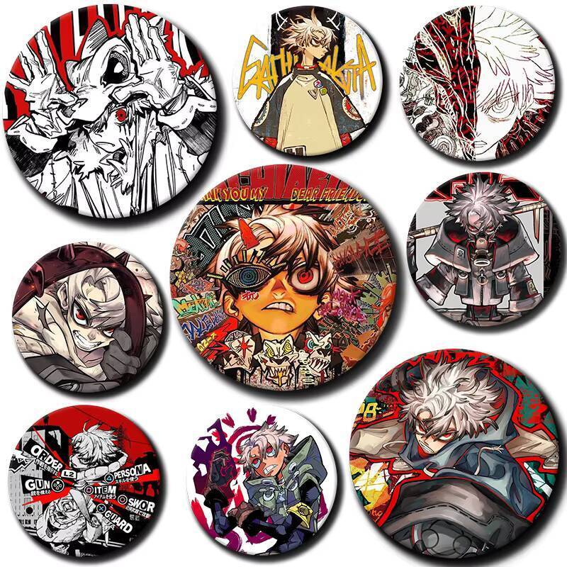 58 มม.การ์ตูนตัวอักษร Rudo Surebrec ปุ่ม Pin Tinplate Badge อะนิเมะเข็มกลัด Creative Badge สําหรับกร
