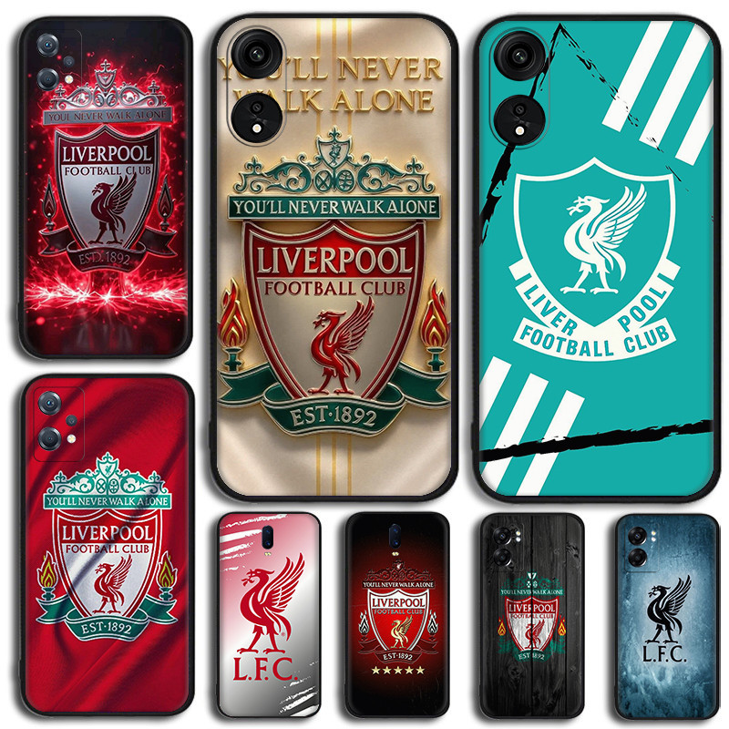 สําหรับ OPPO Reno 8T 7 lite 7z 5G 6 4G 11F 12F 12FS 12 Liverpool Casing 7Y14 สีดํา TPU ซิลิโคนนุ่มเค