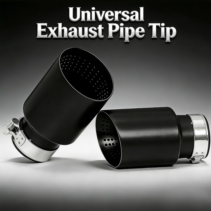 Car Modified Exhaust Muffler Tip 304 Stainless Steel Matte OD89/101/114mm Universal Tailpipe End Pi