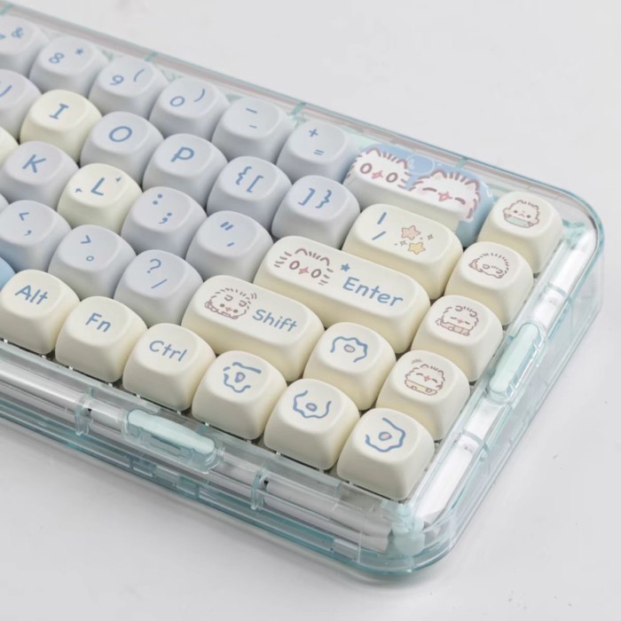Little Meow MOA ความสูง Keycap MAC น่ารัก Meow Cube ระเหิด Ningzhi ปรับให้เข้ากับ 68 75 98 108