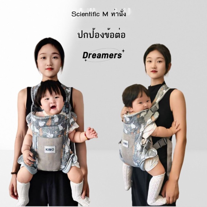 สลิงเด็กด้านหน้าและด้านหลัง เบบี้สองหน้าที่ ทารกแรกเกิดน้ําหนักเบา กระเป๋าสะพายแบบหลายฟังก์ชัน พร้อมการระบายอากาศ ไหล่ อุ้มลูกน้อย