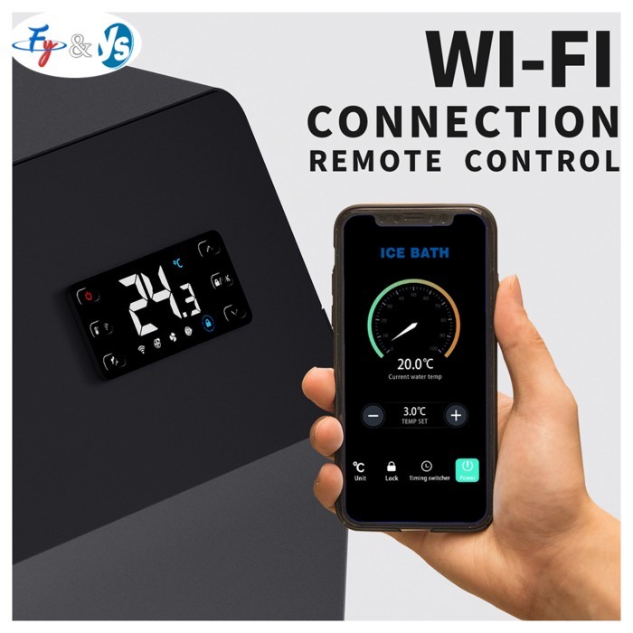 0.5HP Portable Ice Bath Chiller-R290 Compressor with Built-in Pump, WiFi Control 110V/220V for Cold