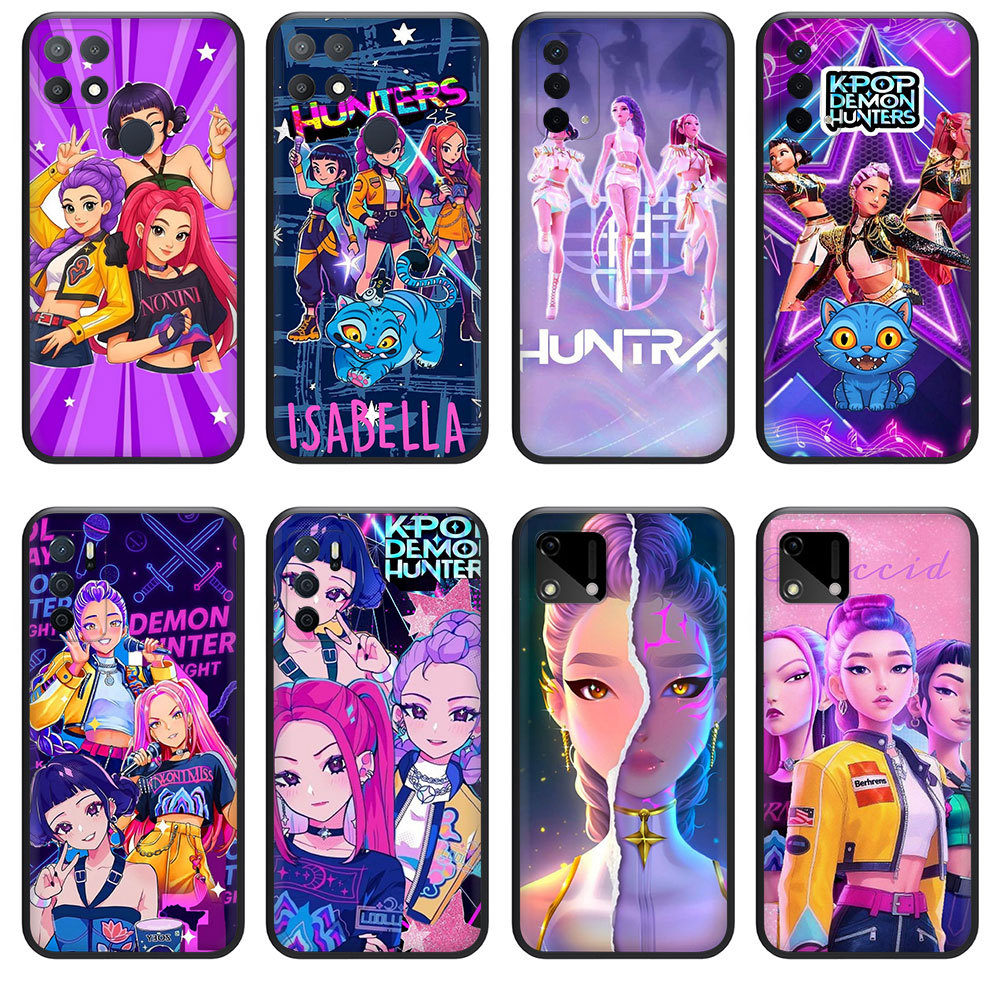เคสซิลิโคนอ่อนนุ่มสําหรับ Samsung Galaxy A01 A6 A6Plus A7 A8 A8Plus A9 2018 6LH2 K-Pop Demon Hunters