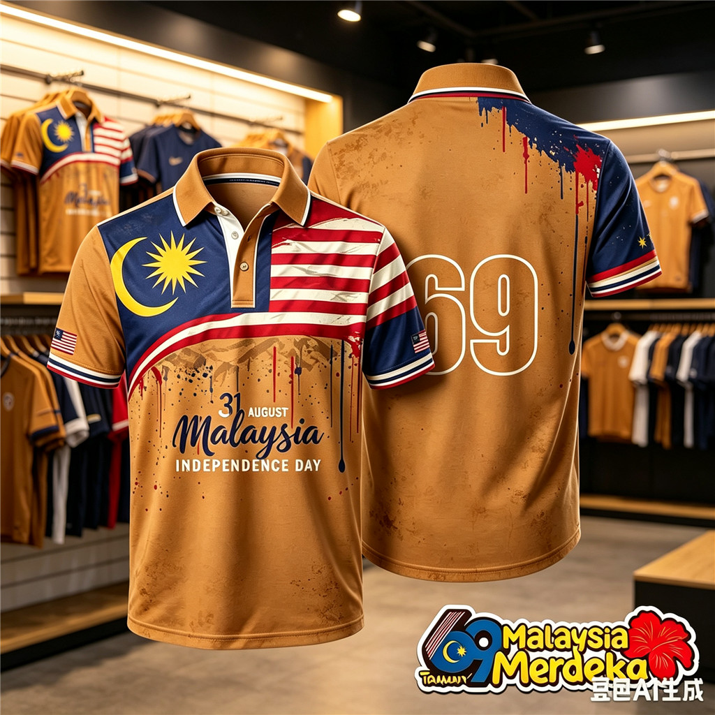 S 69th Independence Day jersey, August 31st, Independence Day, หมึกพิมพ์, ธงระเหิด, แขนสั้น, ใส่ได้ท