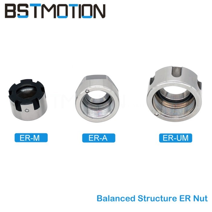 balanced ER collet nuts ER8 ER11 ER16 ER20 ER25 ER32 ER40 ER50 A M UM Type collet nuts balanced loc