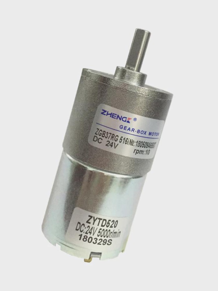 ZHENGKE DC Geared Motor 12V 24V ZGB37RG Variable Speed Reversible Rotation Motors Slow Speed 10W 2/
