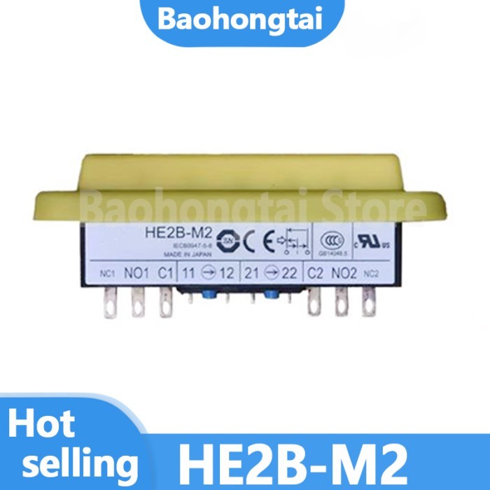 New original HE2B-M2 HE2B-M200PY-M222PY yellow enable switch 14 6-pin BY  100% tested for normal op