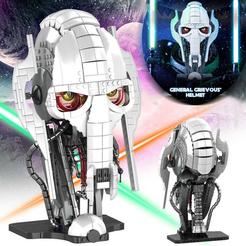 General Grievous Helmet Building Blocks Bricks Model Helmet Collection Assembling Toys For Children