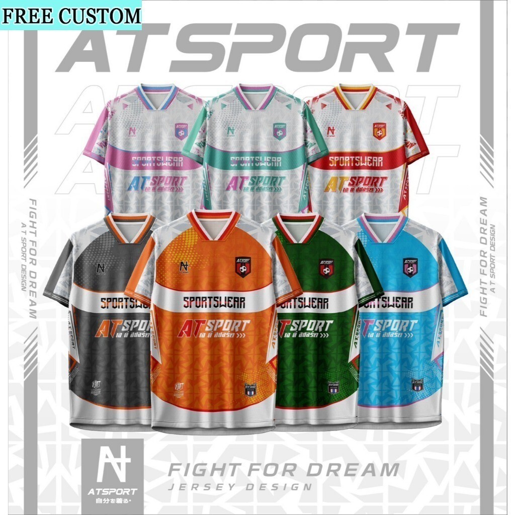 Free Custom Name & NumberPrinted Sports Jersey AT SPORT รุ่น AT FIGHT FOR DREAMS.V2.(jersey Number) 