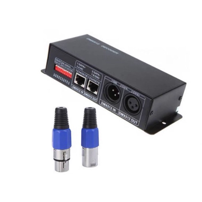DMX Decoder RGB LED 3 channels 12A led DMX512 Decoder for RGB,led dmx decoder dmx512 controller DC1