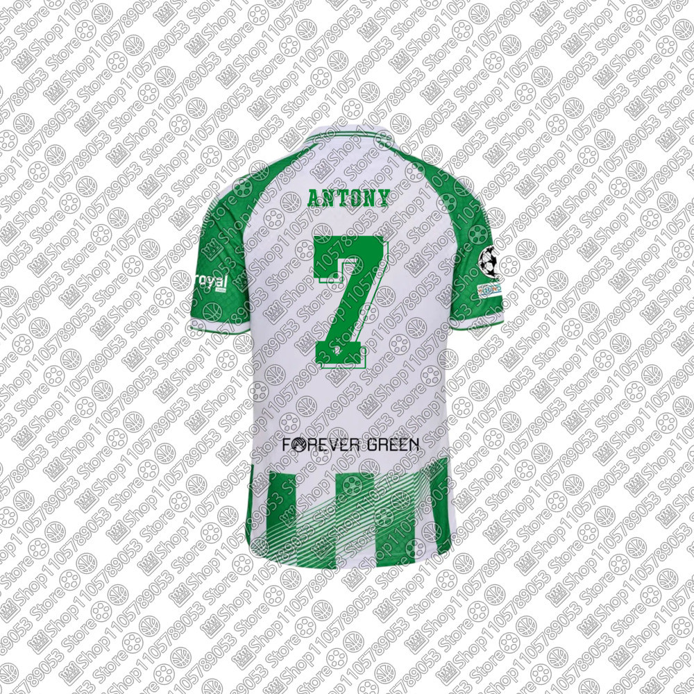 26-27 Antony No.7 Abde Ezzalzouli No.10 Mens Kids Breathable Soft Match Training Soccer Shirt ผู้ใหญ