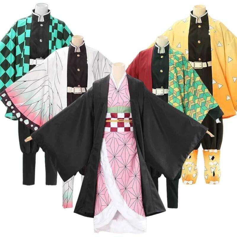 C Demon Slayer Cosplay Tanjiro Nezuko Cosplay Kids Shinobu Kostuum Japanse Anime Cartoon Halloween