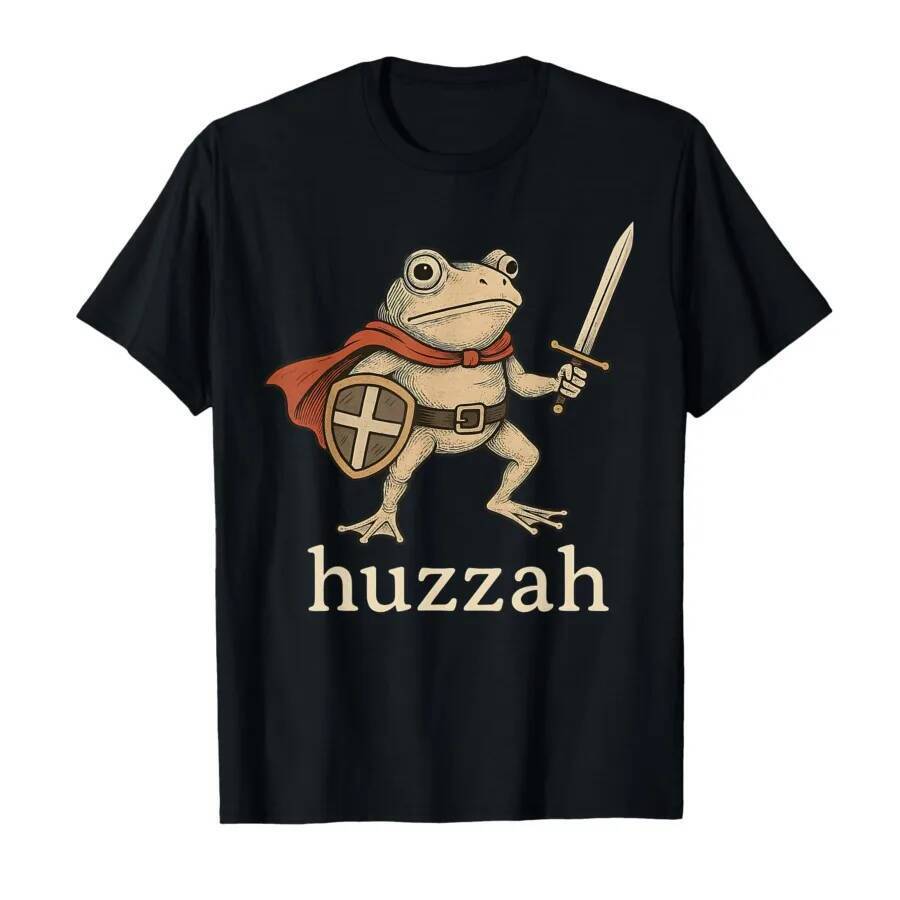 Vintage Huzzah T-shirt For Men Women 100% Cotton T Shirts Short Sleeve Tops 0911-1