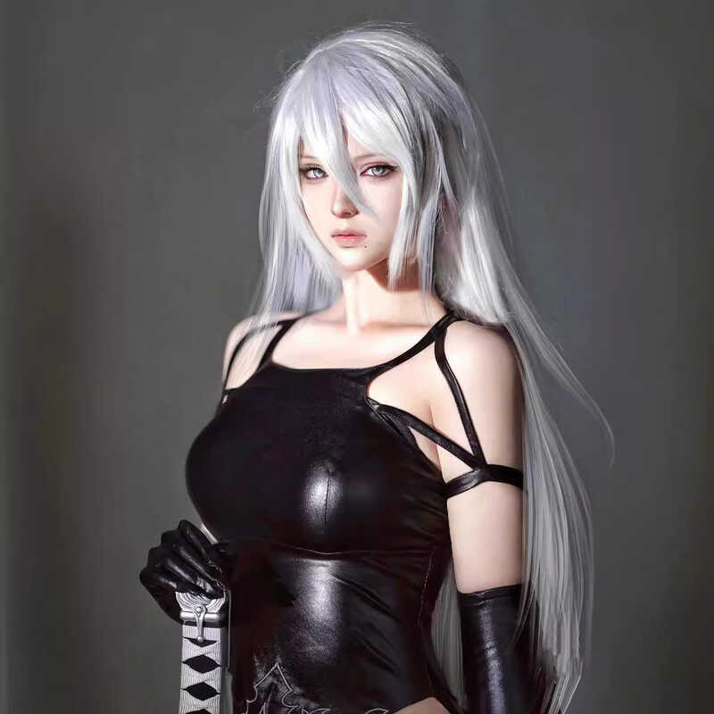 Cos อะนิเมะ Universal วิกผมหญิง 1 เมตรยาวตรง Nier Mechanical Era a2cosplay วิกผมเต็มหมวกสไตล์