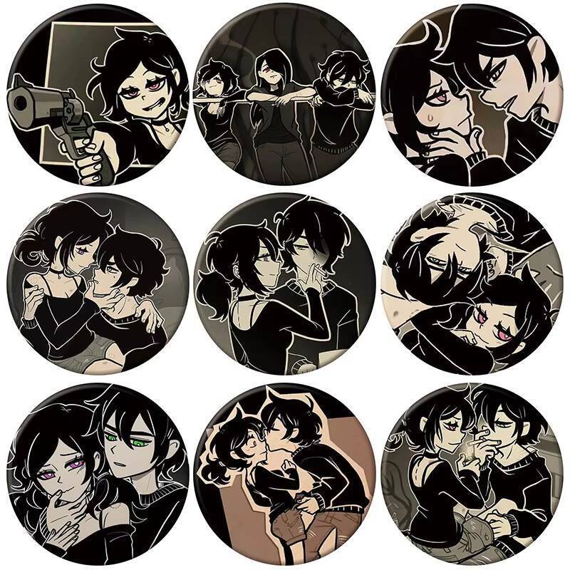 58 มม.Coffin of Andy และ Leyley Pin เข็มกลัดสําหรับผู้หญิงเกม Badge Lapel Pins กระเป๋าอุปกรณ์เสริมเข