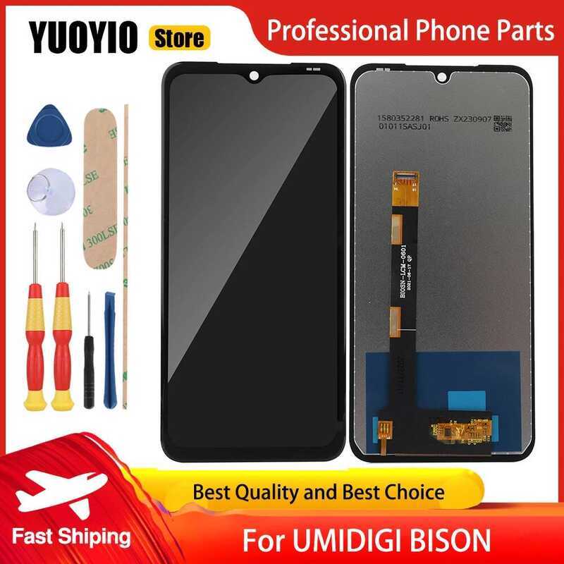 หน้าจอสัมผัสใหม่ขนาด 6.3 นิ้ว ความละเอียด 2340x1080 LCD สำหรับโทรศัพท์ Umidigi Bison, Bison GT, Umid