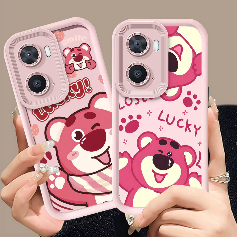 Q-17 Lotso ขาวดำเคสโทรศัพท์หรับ VIVO IQOO Z7i Y01A Y02S Y15S Y15A Y16 Y01 ปกสีชมพู