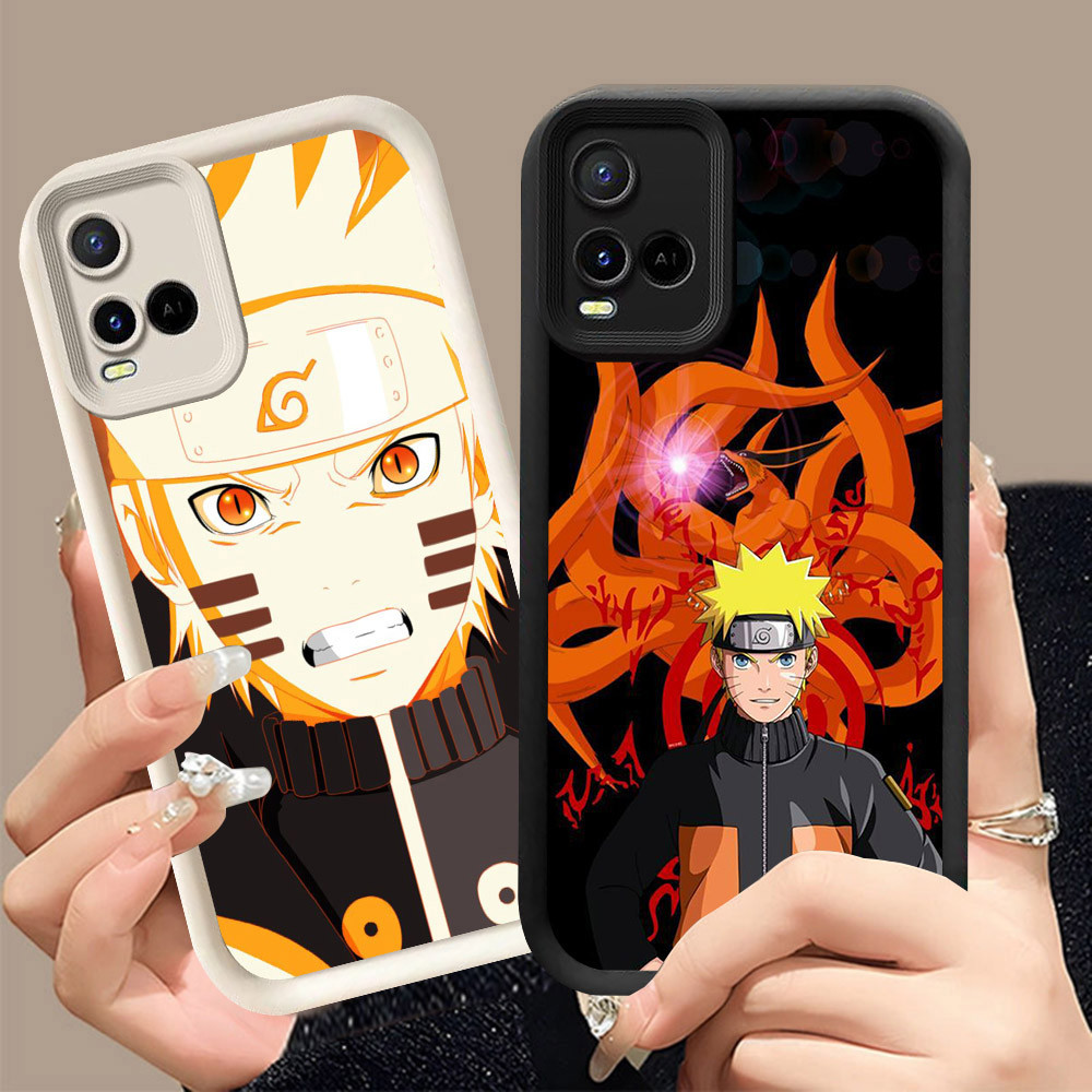 Q-2 Naruto ขาวดำเคสโทรศัพท์หรับ VIVO Y21s Y51 Y31 Y21 Y21e Y51A Y21a Y33s Y33t ปกสีชมพู
