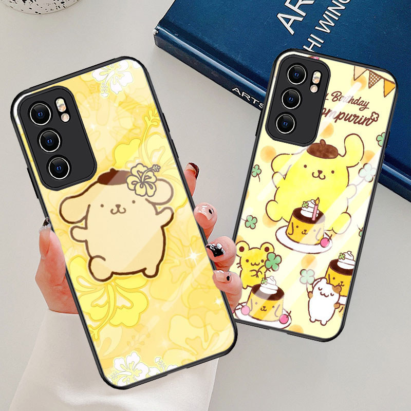 T-27 PompomPurin กระจกนิรภัยสําหรับ Xiaomi POCO M3 X6 M6 M4 12 X5 C71 C65 11 Pro Lite 5G กรณี