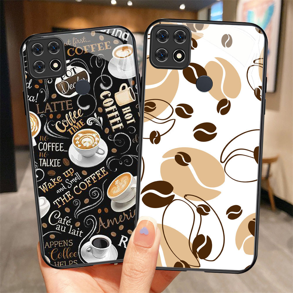 G-5 Coffee Time กระจกนิรภัยสําหรับ Realme C25Y C15 C20 C25 C21 C20A C11 C21Y C12 C25S 2021 กรณี