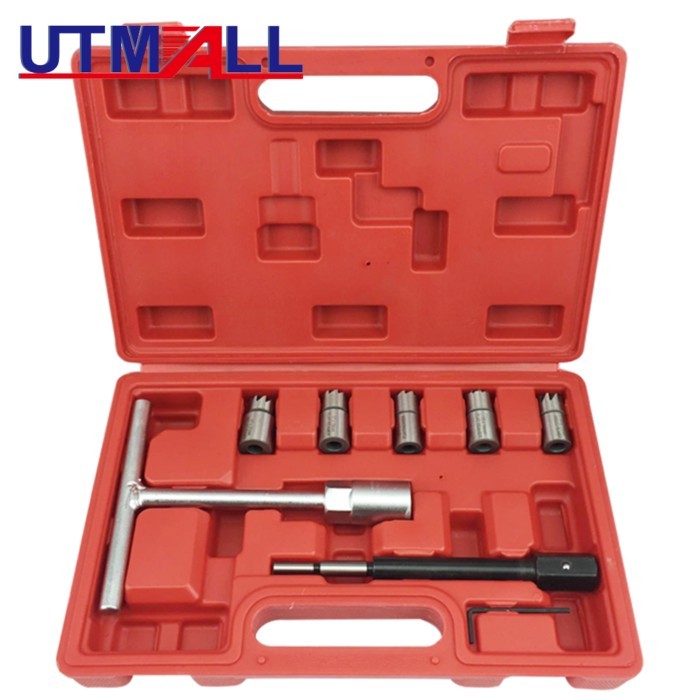 5PC 7PC 10PC 17PC Diesel Injector Seat Cutter Cleaner Tool Set Carbon Remover