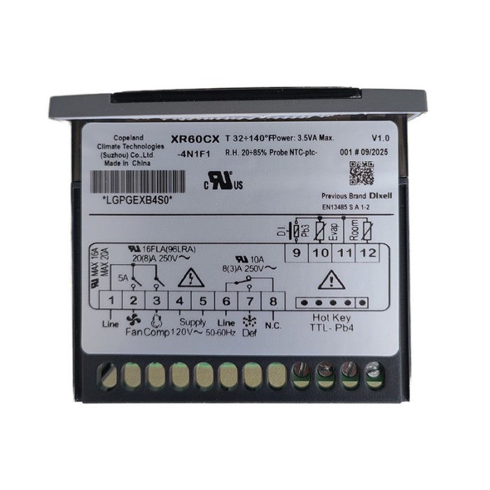 Dixell XR60CX-4N1F1 Plastic Digital Temperature Thermostat AC Electronic Refrigeration Controller f