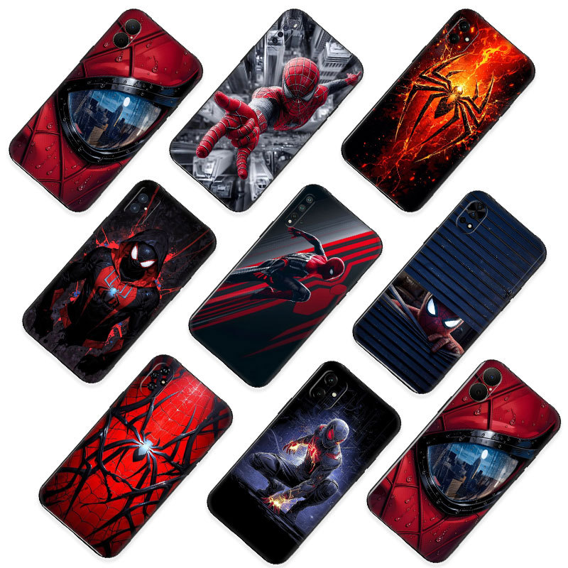 Spider-Man กรณีประณีต ^MZ-2 สําหรับ Huawei Y9A Y6 Y5 Y6s Prime Pro Y7 Y9 ความเข้ากันได้ TPU เคสโทรศั