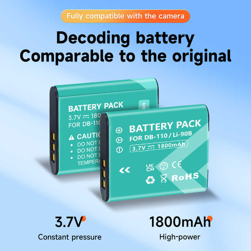 แบตเตอรี่ 1800Mah Olympus Li-90B Li-92B สำหรับ Tough Tg-7 Tg-5 Tg-6 Tg-4 และ Ricoh Db-110 III GR II