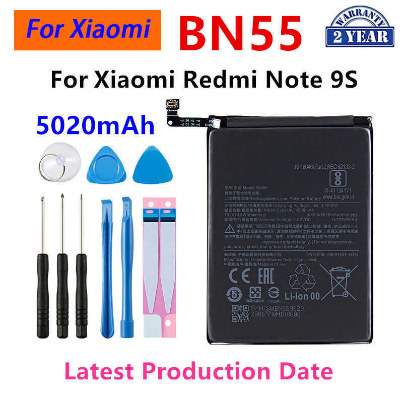 แบตเตอรี่ Bn55 Bm4j Bn54 Bn59 Bn53 Bn5d Bn40 Bm46 Bn43 สำหรับ Xiaomi 9S 10S 11S/Note 4 4X 3 8 9 10