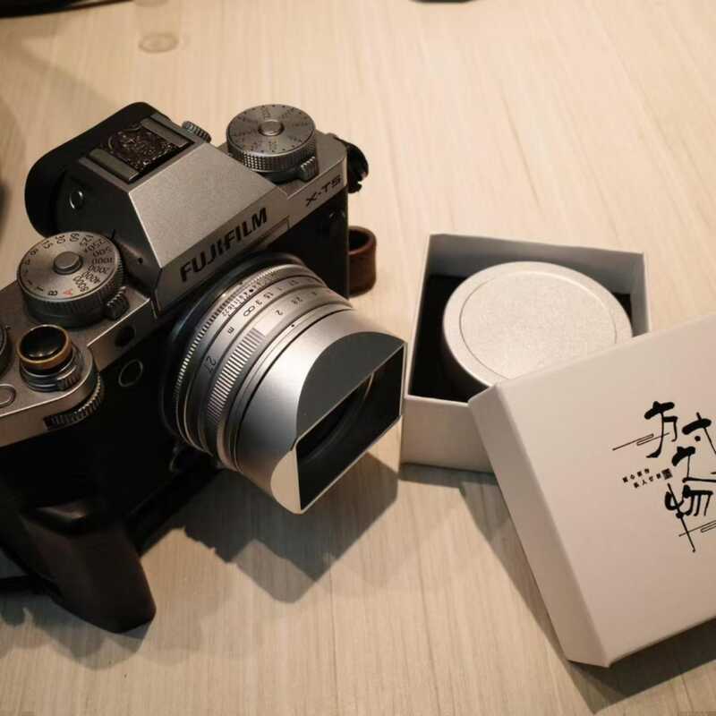 โลหะสี่เหลี่ยมเหมาะสําหรับ Flenda 27MM F2 18mm f2.8 หัวเลนส์ Fuji XF Port Hood