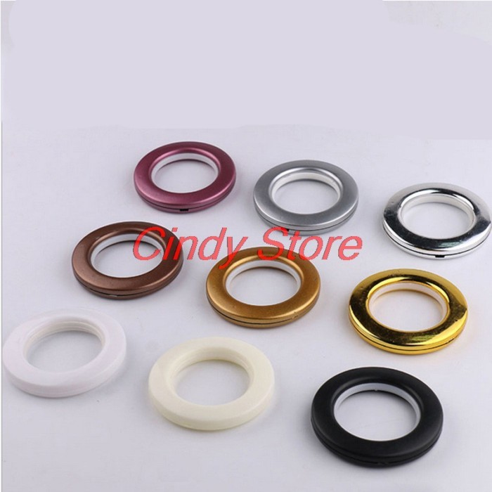80pcs Home Decoration Curtain Accessories Nine Colors Plastic Rings Eyelets for Curtains Grommet To