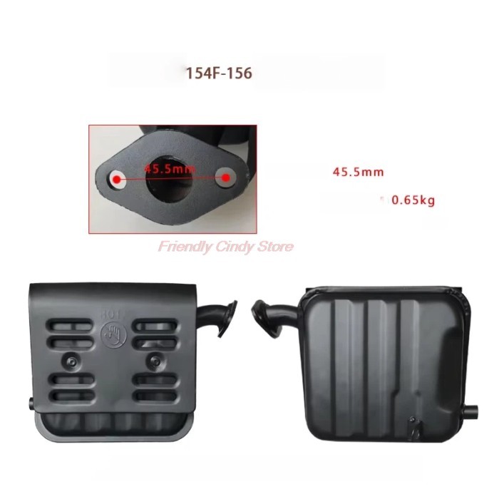 154F Exhaust Muffler  FOR 152F 156F 1KW 1.5KW GAS OLINE GENERATOR 1500 1800 Horizontal Engine Exhau