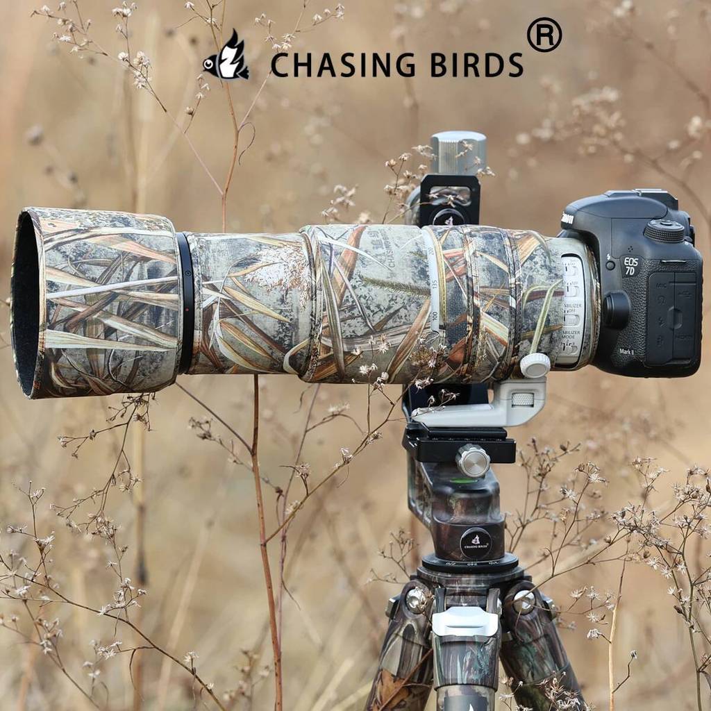 เสื้อโค้ทเลนส์ลายพราง CHASING BIRDS สําหรับ CANON EF 100-400mm L IS II USM กันน้ํากันฝน 100400 ฝาครอ