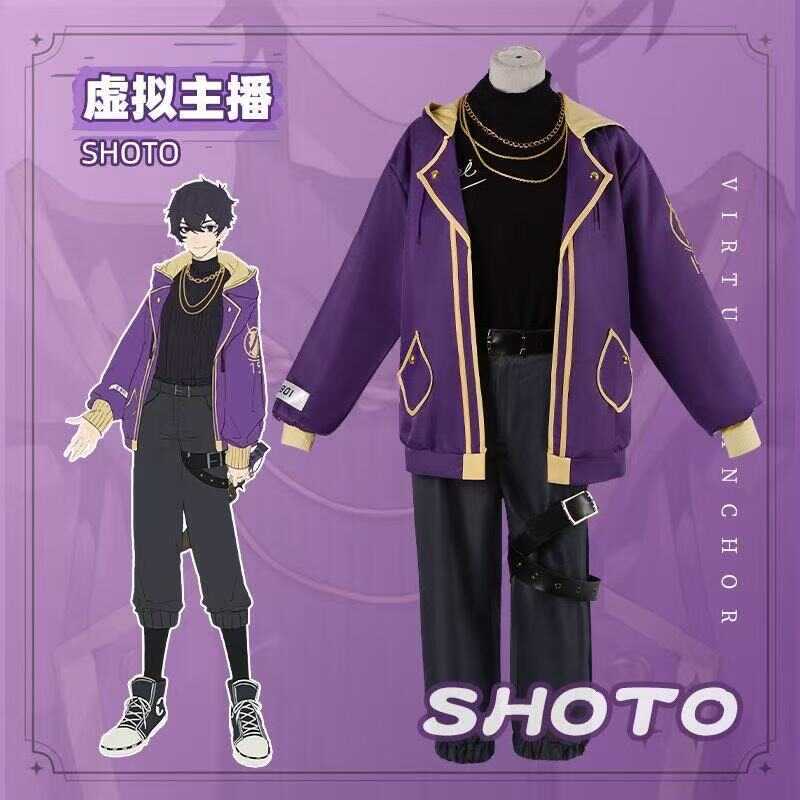 Hot”Ag NIJISANJI Vtuber Shoto เสื้อแจ็กเก็ตคอสเพลย์ กางเกง ชุดเคร