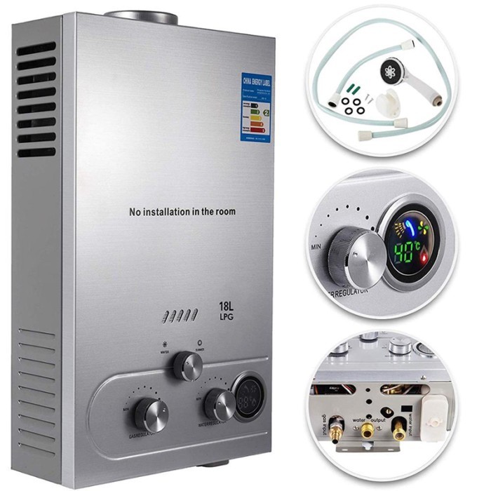 18L Liquified Natural Gas Water Heater LNG Water Heater Thermostat Heater Methane Gas Water Heater