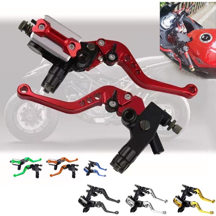 7/8" 22mm Universal Motorcycle Brake Clutch Master Cylinder Reservoir Levers Master Cylinder Levers