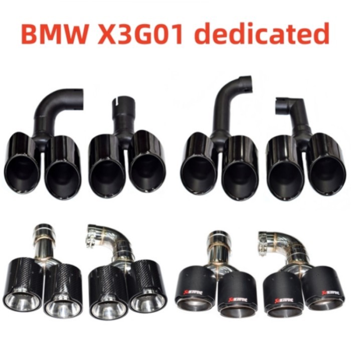 X3 G01 25i 28i 30i Black Stainless Steel Quad Exhaust Muffler Tip Tailpipe Car Performance Exhaust