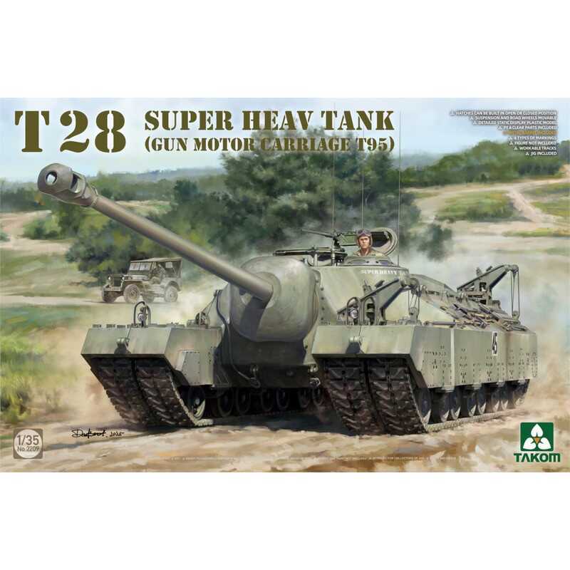 Takom 2209 1/35 T28 er Heavy Tank model kit
