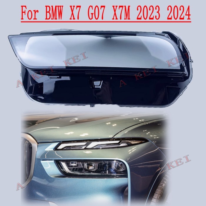 For BMW X7 G07 X7M 2023 2024 Car Headlamp Cover Transparent Lampshade Front Headlight Lens Shell Co