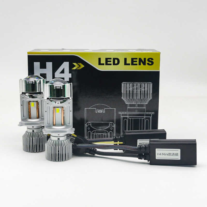 H4 เลนส์ led ไฟหน้า Fisheye ดัดแปลงรถจักรยานยนต์ Y6D หลอดไฟอุปกรณ์เสริมไฟหน้า 12V รถ