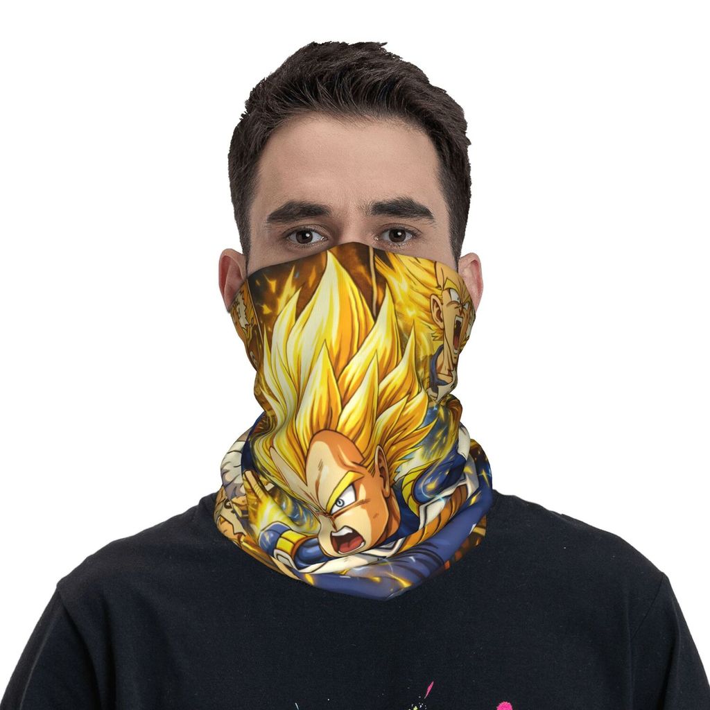 Custom DBZ Vegeta Hot Manga คอ Gaiter ผู้หญิงผู้ชาย UV Face Shield ฤดูหนาวคลาสสิกผ้าพันคอสําหรับเดิน
