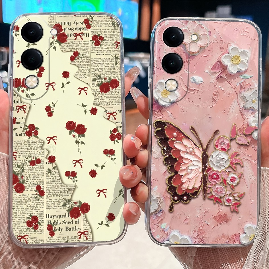 เคสสําหรับVivo Y04 Y04S Y19 Y19Eป้องกันซิลิโคนอ่อนนุ่มรูปแบบสวยปลอกสําหรับVivoY04 Y 19 Eฝาครอบ