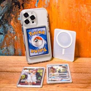 64x90 มม.แม่เหล็กดูดการ์ดสนับสนุนกรณีการ์ดพร้อม Pokémon Card เคสโทรศัพท์ Magsafe กระเป๋าการ์ด 16promax 17 ป้องกัน