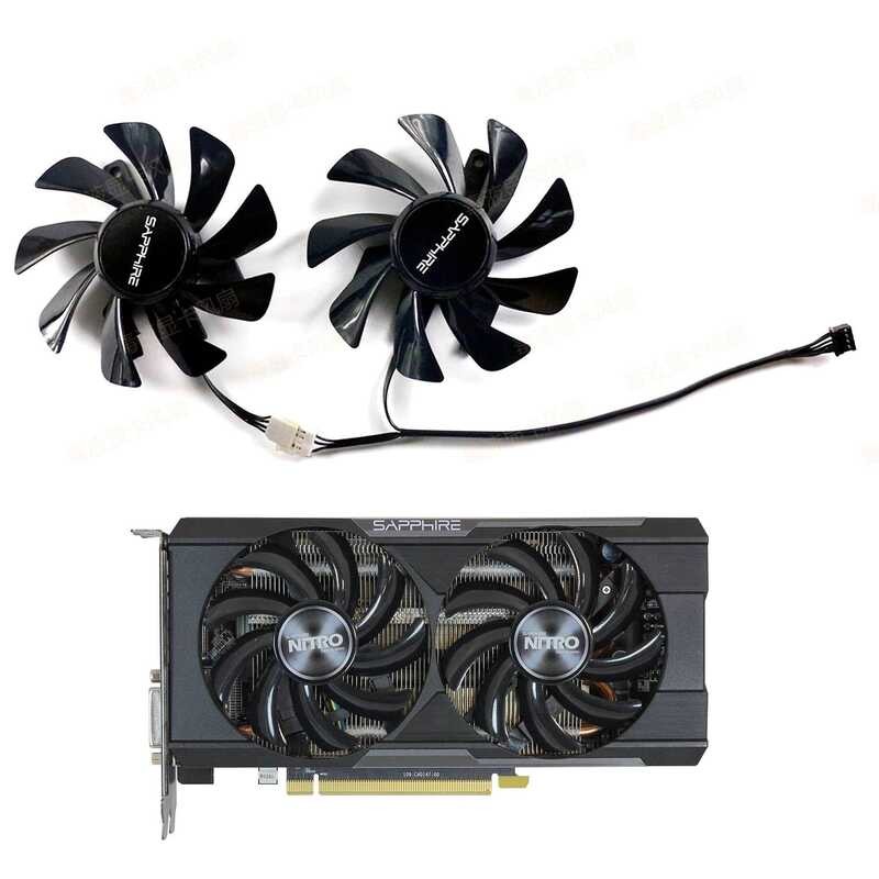Sapphire Blue R9 370/R7 370/R7 350 NITRO Platinum Version กราฟิกการ์ดพัดลมระบายความร้อน