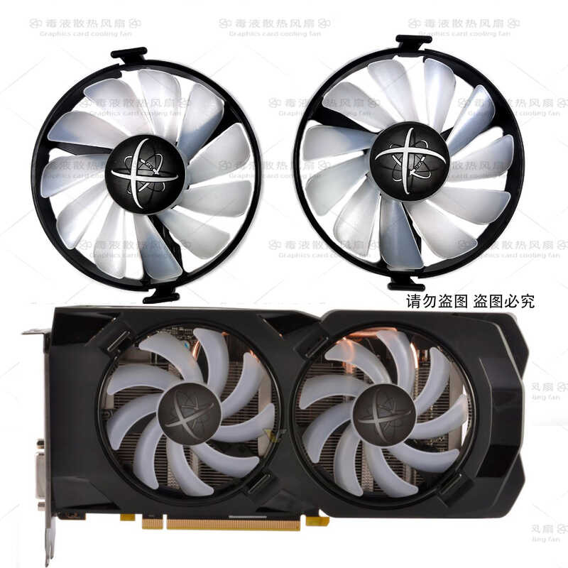 ยี่ห้อใหม่ XFX XFX RX 470 RX480 RX570 RX580 4G 8G Black Wolf Evolution รุ่นพัดลมกราฟิก