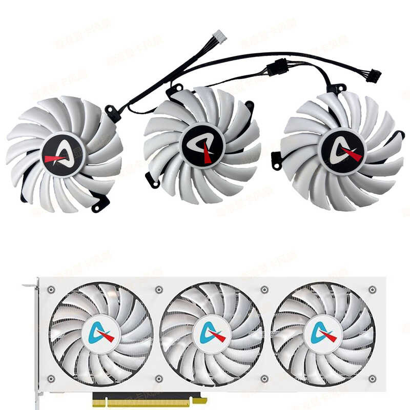 Yingzhong/AX Gaming Rebel GEFORCE RTX3080 3080ti X3W พัดลมระบายความร้อนการ์ดกราฟิกสีขาว