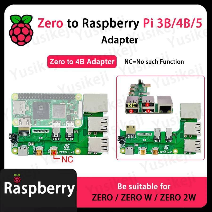อะแดปเตอร์ Raspberry Pi Zero ถึง Raspberry Pi 3B/4B/5, อะแดปเตอร์ ZERO W ZERO 2W, อะแดปเตอร์ Raspber