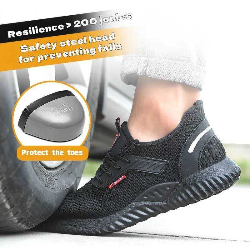 C Puncture-Ant Work Shoes Fashion Durable Shoes Safety Shoes Work Shoes Sneakers Men's Safety Shoes