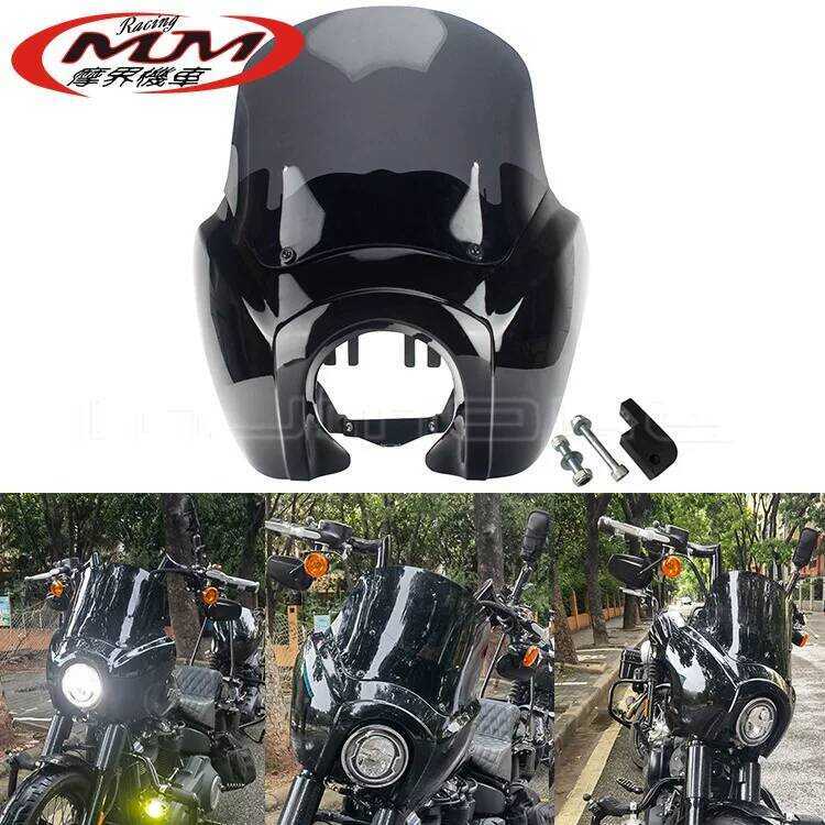 อุปกรณ์ตกแต่งรถจักรยานยนต์ เหมาะสําหรับ Harley HD DYNA FXR Fairing กระจกหัวหมูฝาครอบ Fairing